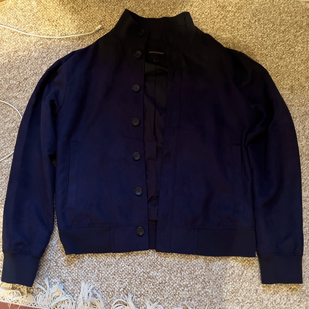 Faux Suede Blue Jacket